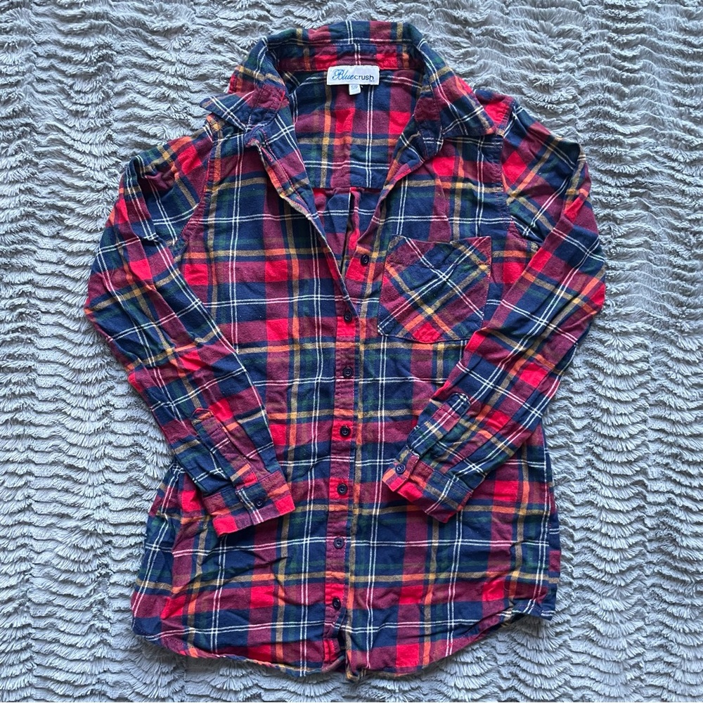 Plaid Button-Up Shirt